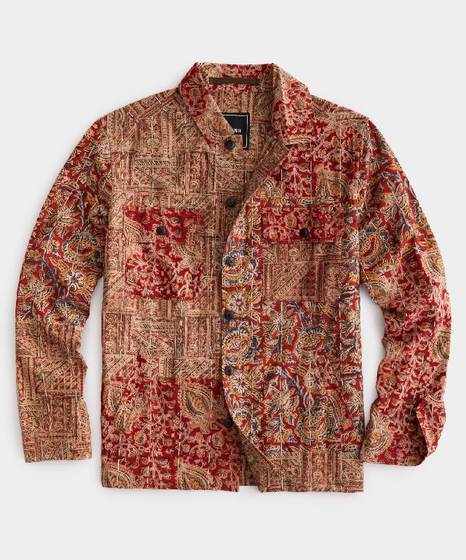 Patchwork Kalamkari Shirt Jacket