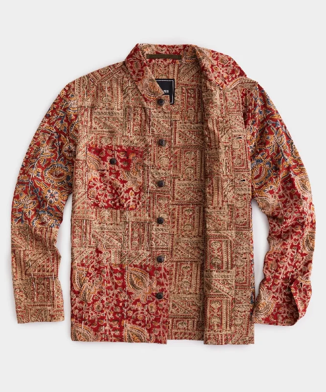 Patchwork Kalamkari Shirt Jacket