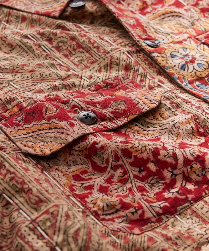 Patchwork Kalamkari Shirt Jacket