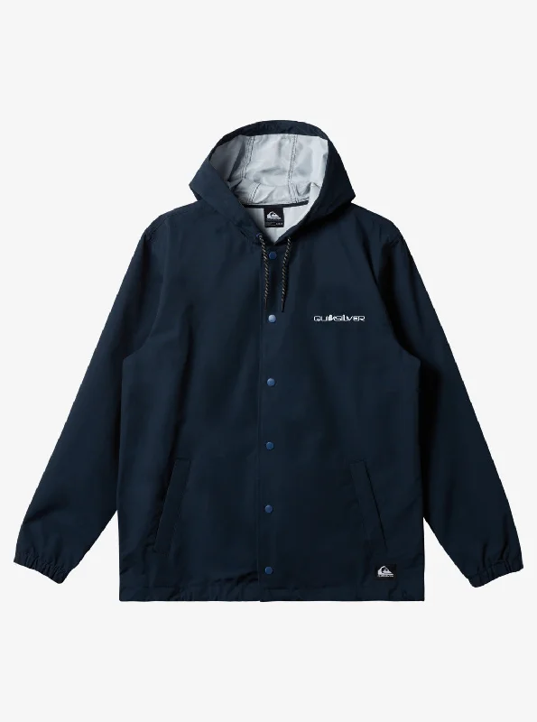 Rain Cloud Hooded Coach Track Jacket - Dark Navy