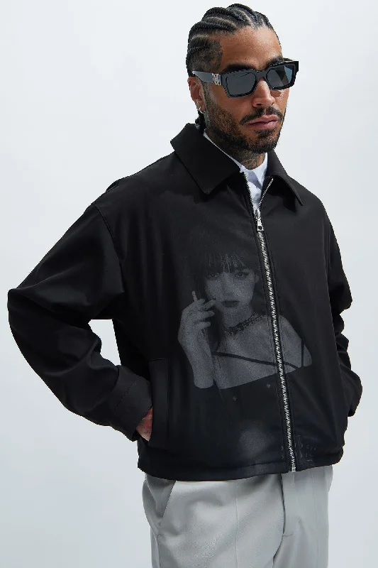 Rave Smoking Jacket - Black