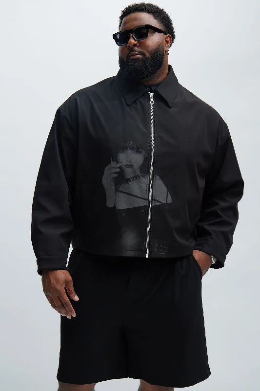 Rave Smoking Jacket - Black