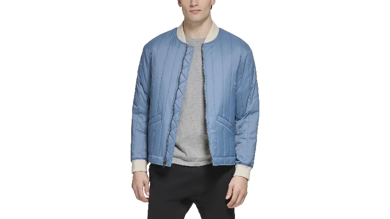 Recycled Nylon Channel Quilted Bomber Jacket