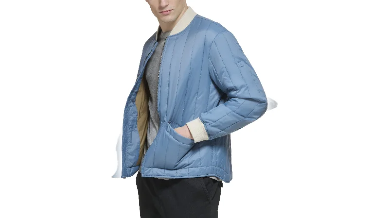 Recycled Nylon Channel Quilted Bomber Jacket