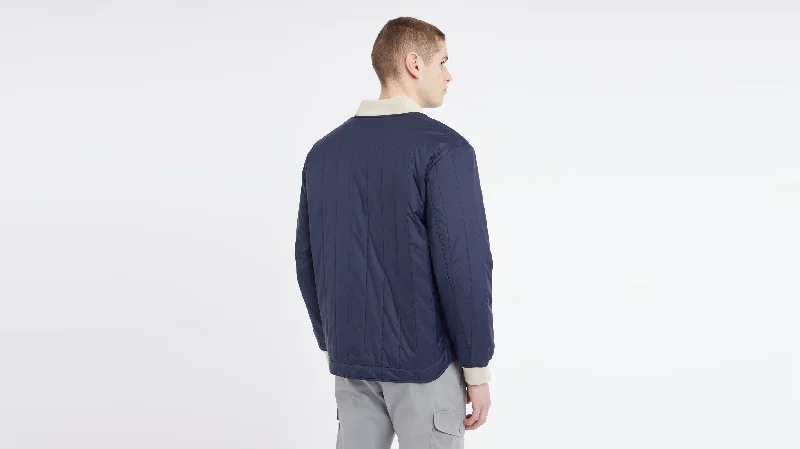 Recycled Nylon Channel Quilted Bomber Jacket