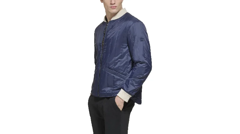 Recycled Nylon Channel Quilted Bomber Jacket