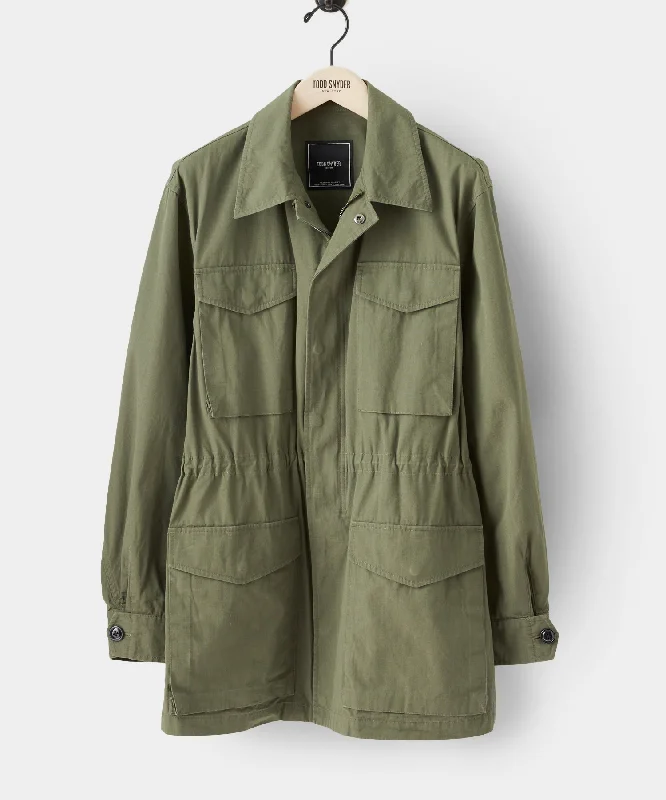 Italian Ripstop Field Jacket in Olive