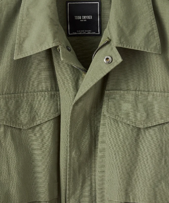 Italian Ripstop Field Jacket in Olive