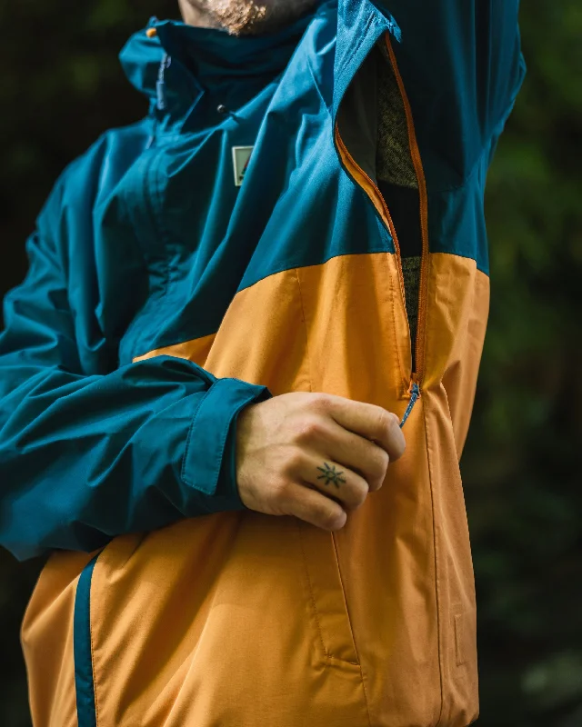 Season Water Resistant Recycled Jacket - Corsair Blue/ Apricot