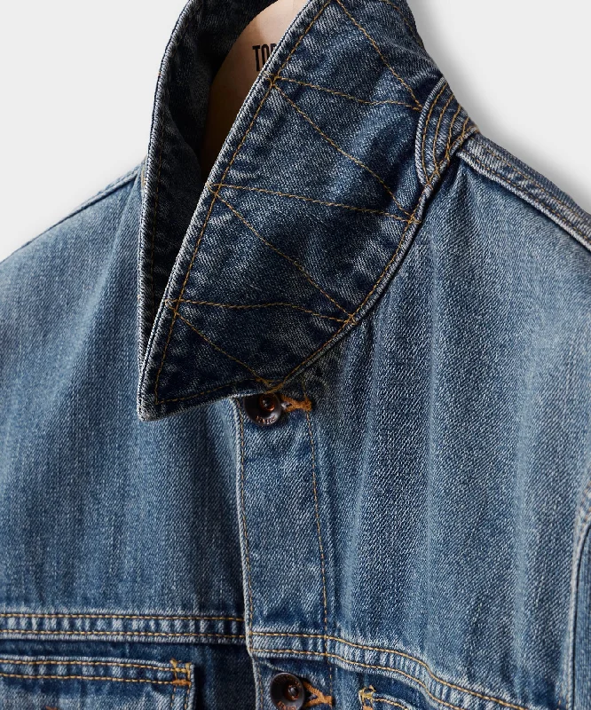 Selvedge Denim Jacket in Worn Wash