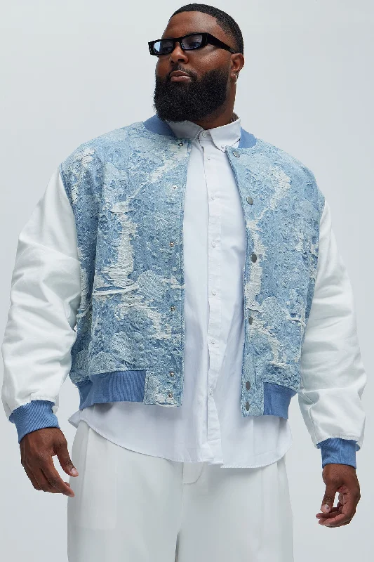 Inspired Denim Bomber Jacket - Light Wash