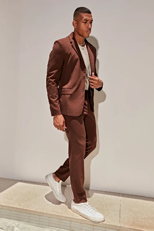 The Modern Stretch Suit Jacket - Brown