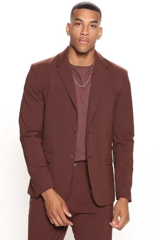 The Modern Stretch Suit Jacket - Brown