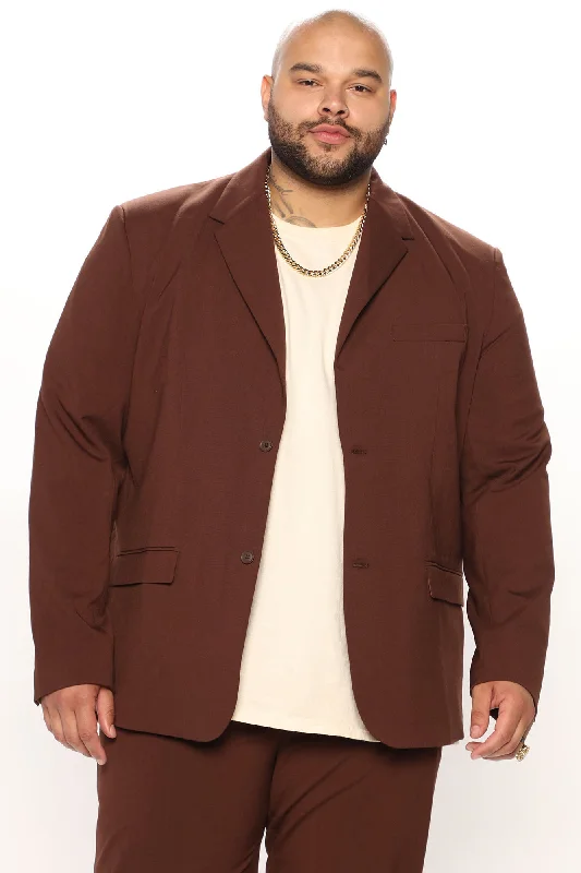 The Modern Stretch Suit Jacket - Brown