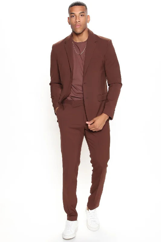 The Modern Stretch Suit Jacket - Brown