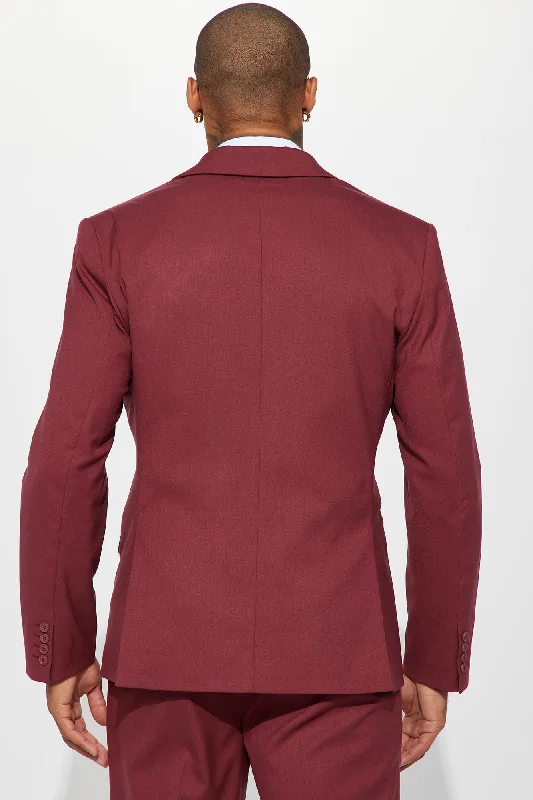 The Modern Stretch Suit Jacket - Burgundy