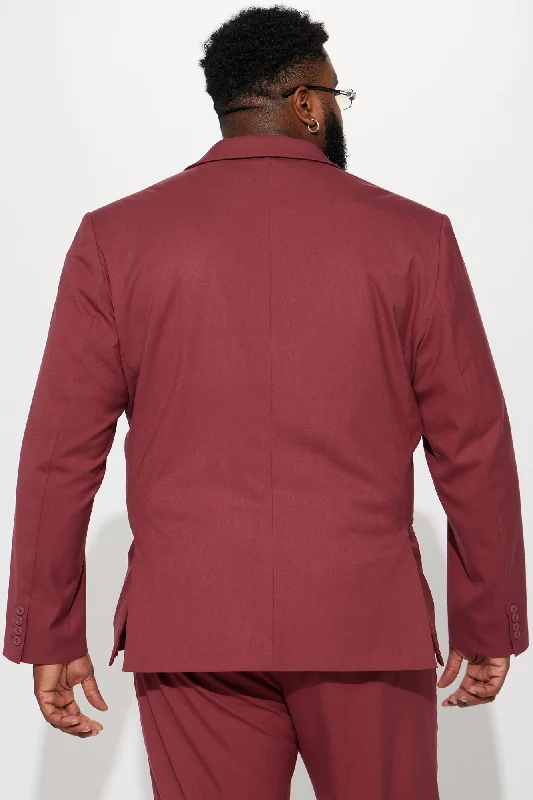 The Modern Stretch Suit Jacket - Burgundy