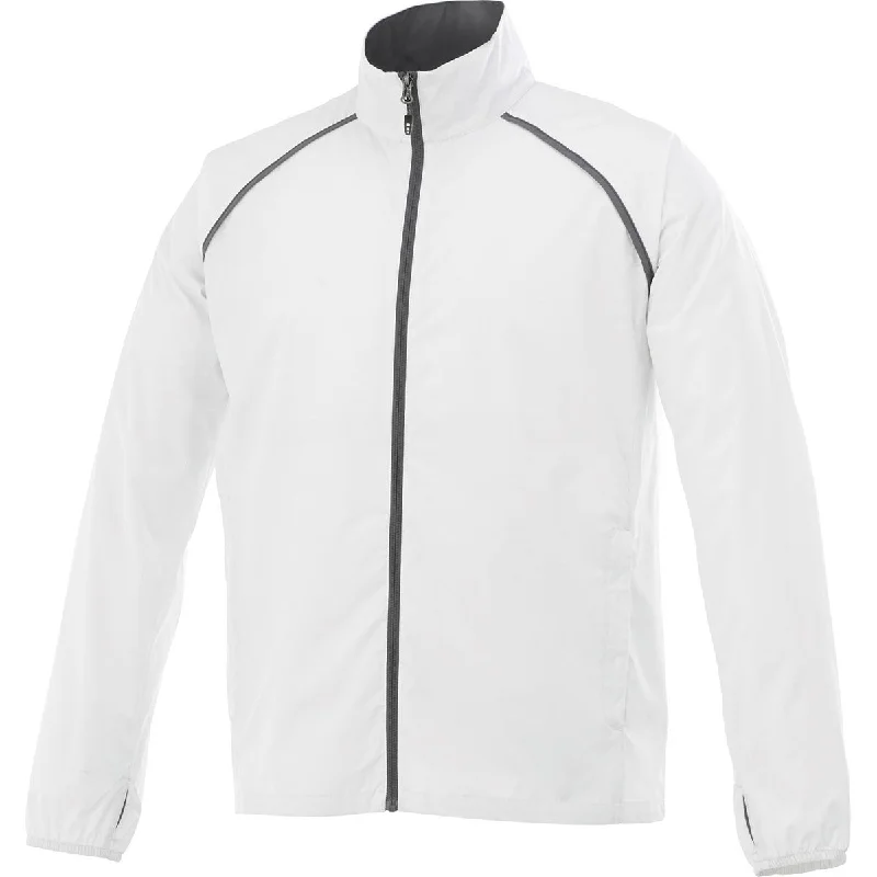 Elevate Men's White Egmont Packable Jacket