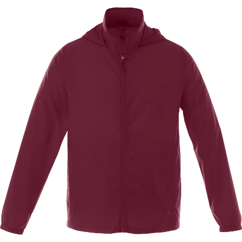 Elevate Men's Maroon Darien Packable Lightweight Jacket