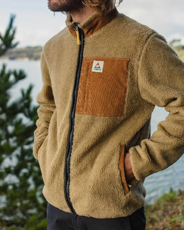 Trekker Recycled Deep-Pile Sherpa Fleece - Biscuit