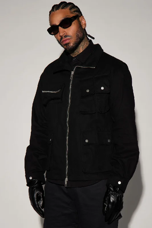 Troubled Paradise Utility Jacket - Black