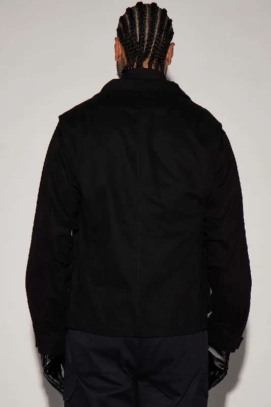 Troubled Paradise Utility Jacket - Black