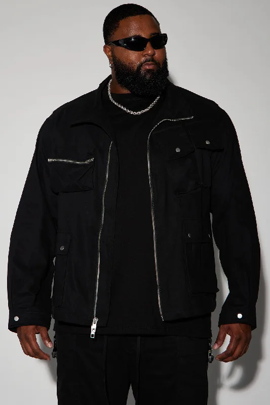 Troubled Paradise Utility Jacket - Black