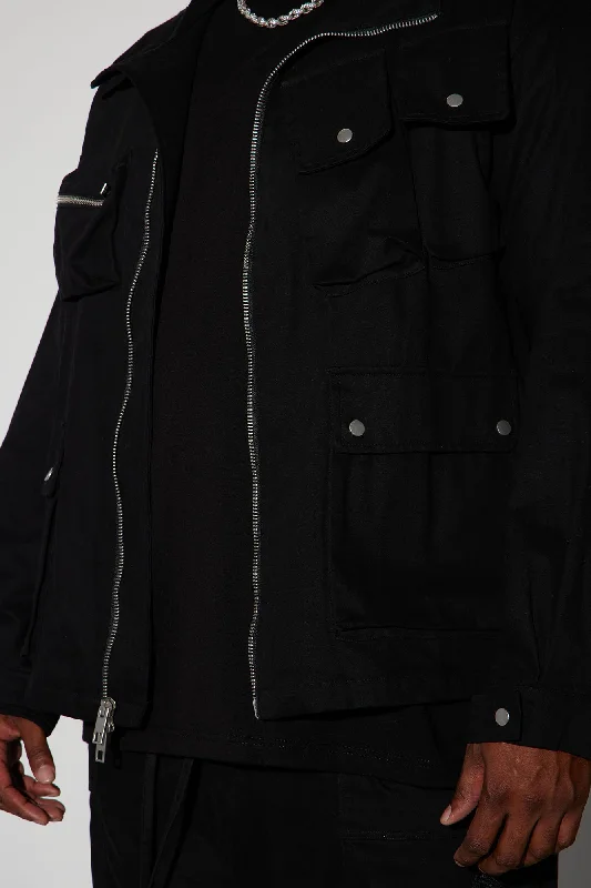 Troubled Paradise Utility Jacket - Black