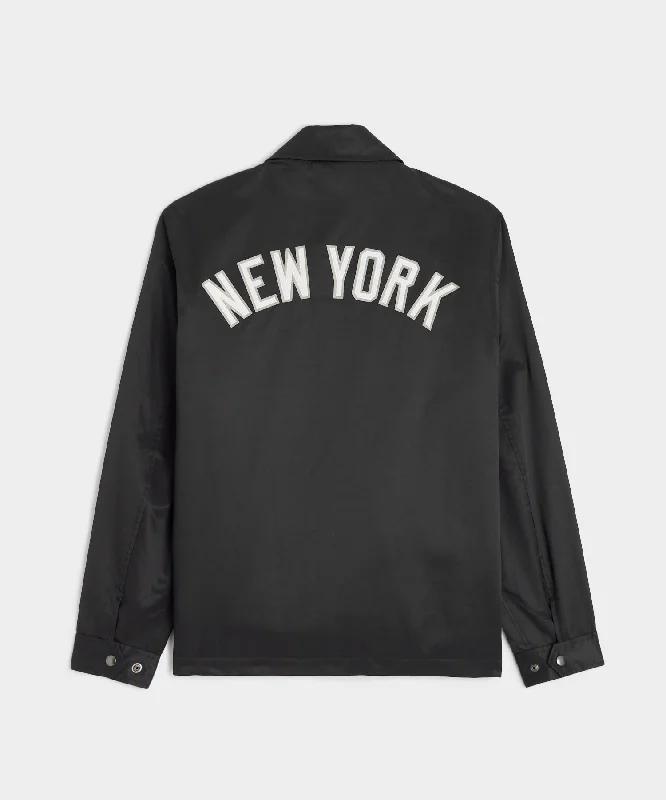 Todd Snyder X MLB Yankees Satin Coaches Jacket in Black