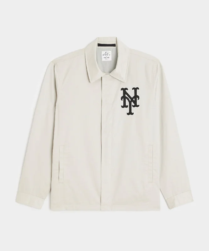 Todd Snyder X MLB Mets Satin Coaches Jacket in White