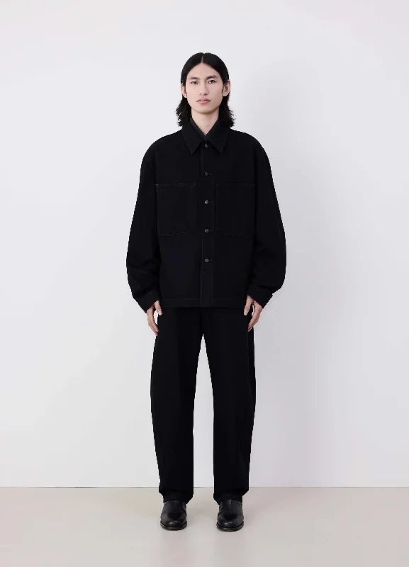 TWISTED SLEEVE BOXY OVERSHIRT