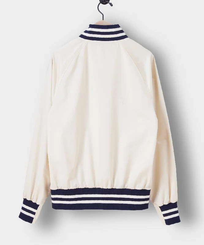 Champion Varsity Bomber Jacket in Cream