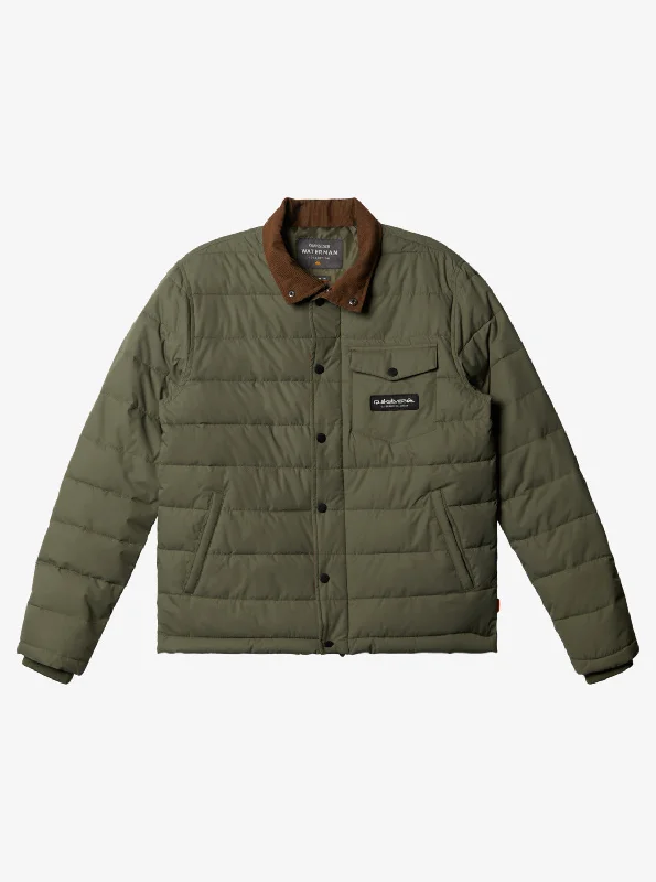 Waterman Ocean Caves Lightweight Puffer Jacket - Dusty Olive